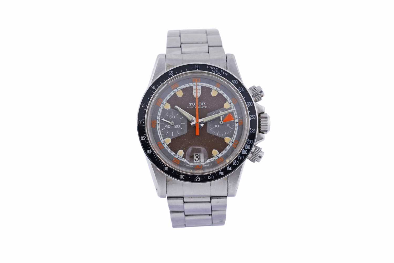 Lot 408 - Tudor Oysterdate Monte Carlo: a stainless steel cased manual wind chronograph wristwatch