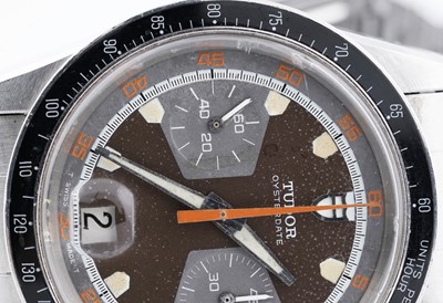 Lot 408 - Tudor Oysterdate Monte Carlo: a stainless steel cased manual wind chronograph wristwatch
