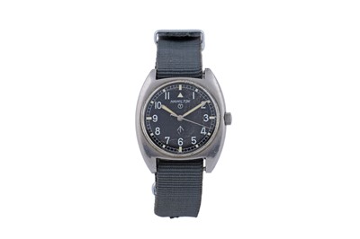 Lot 515 - Hamilton Military: a stainless steel cased manual wind military wristwatch