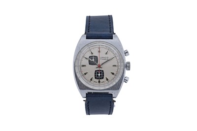 Lot 527 - Lanco: a stainless steel cased manual wind chronograph wristwatch