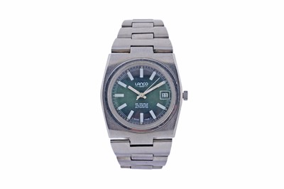 Lot 528 - Lanco Incabloc: a stainless steel cased automatic wristwatch