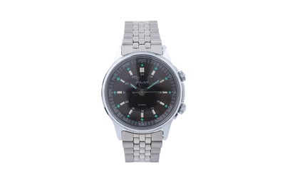 Lot 741 - Poljot alarm: a stainless steel cased manual wind wristwatch