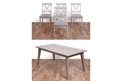 Lot 496 - Barker and Stonehouse: a ‘Hancock’ rustic dining table; and four ‘Banbury’ chairs