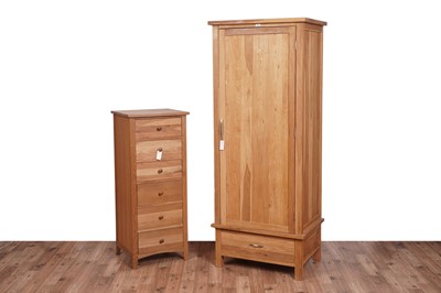 Lot 497 - Brooklyn oak furniture: an oak chest of drawers; and an oak wardrobe