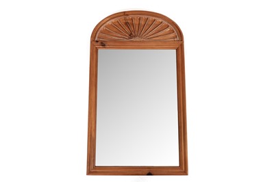 Lot 590 - A 20th Century carved pine mirror
