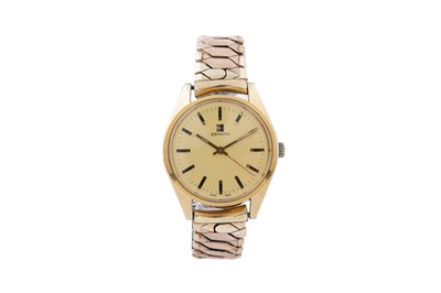 Lot 482 - Zenith: an electroplated steel cased manual wind wristwatch