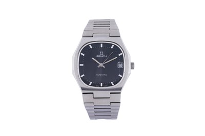 Lot 483 - Zenith: a stainless steel cased automatic wristwatch