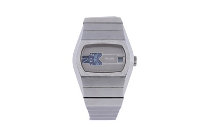 Lot 497 - Rotary Jump Hour: a stainless steel cased automatic wristwatch