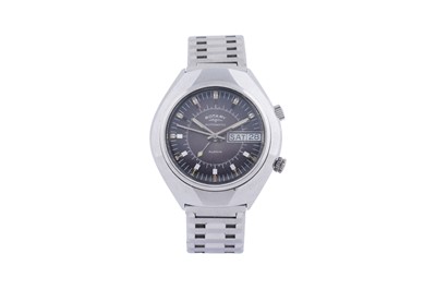 Lot 498 - Rotary Alarm: a stainless steel cased automatic wristwatch