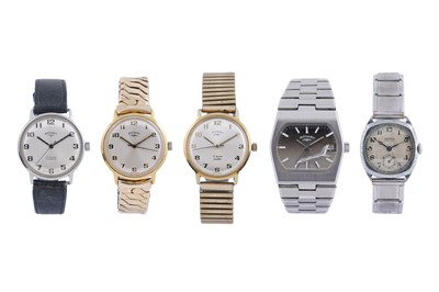 Lot 501 - Five Rotary manual wind wristwatches