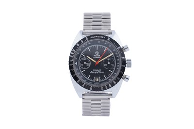 Lot 549 - Yema Meangraf Super: a stainless steel cased manual wind chronograph wristwatch