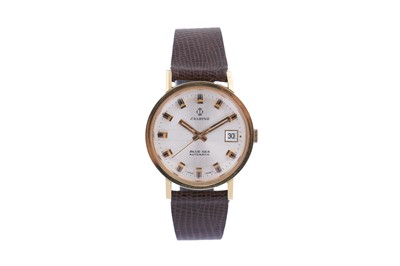 Lot 552 - Candino Blue Sea: a gilt steel cased automatic wristwatch