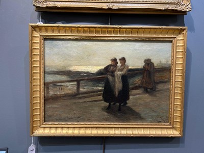 Lot 996 - Robert Jobling - The Embrace, above Tynemouth Longsands | oil