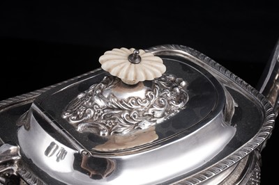 Lot 533 - A Victorian Rococo Revival silver tea service