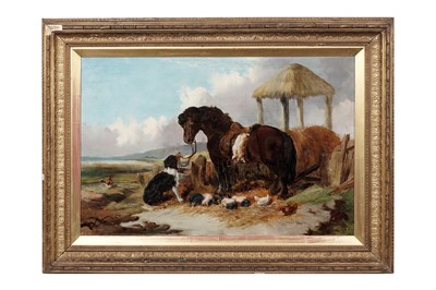 Lot 753 - Circle of Joseph Horlor - A Farmer's Faithful Companions | oil