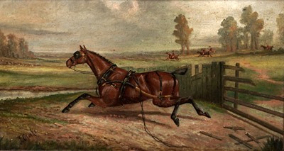 Lot 2 - Joseph Dixon Clark - Bolting to Join the Hunt | oil