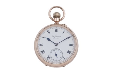 Lot 603 - J.W. Benson: a 9ct yellow gold cased open faced keyless pocket watch