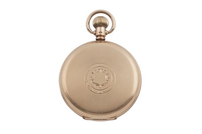 Lot 605 - An 18ct yellow gold cased full-hunter keyless pocket watch