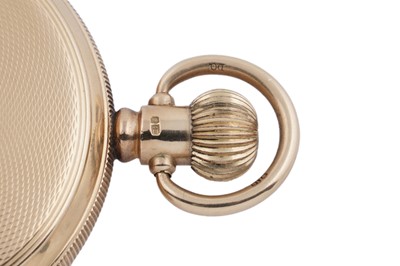 Lot 605 - An 18ct yellow gold cased full-hunter keyless pocket watch