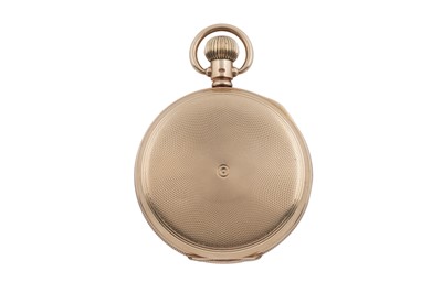 Lot 605 - An 18ct yellow gold cased full-hunter keyless pocket watch