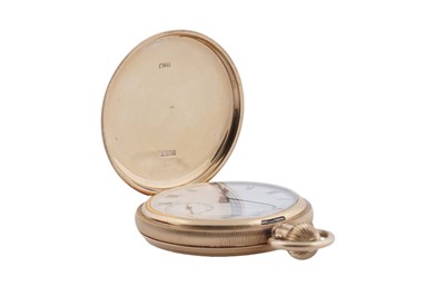 Lot 605 - An 18ct yellow gold cased full-hunter keyless pocket watch