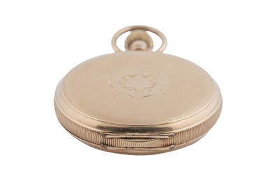 Lot 605 - An 18ct yellow gold cased full-hunter keyless pocket watch