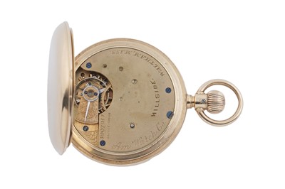 Lot 606 - Waltham, USA: an 18ct yellow gold cased full-hunter keyless pocket watch