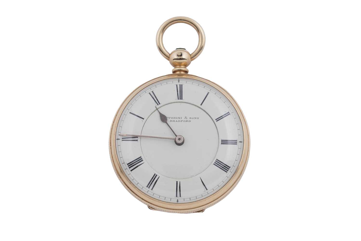 Lot 609 - Waltham, retailed by Fattorini & Sons, Bradford: an 18ct yellow gold cased fob watch