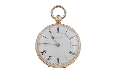 Lot 609 - Waltham, retailed by Fattorini & Sons, Bradford: an 18ct yellow gold cased fob watch