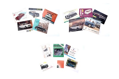 Lot 403 - A collection of vintage car brochures/manuals from the mid-1900's