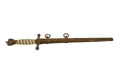 Lot 309 - A German Second World War Kriegsmarine Officers dress dagger, by F W Holler