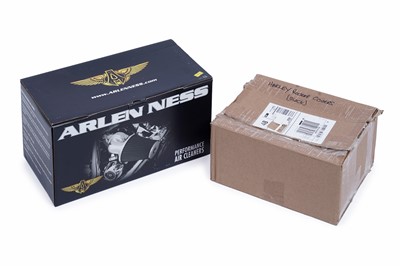Lot 474 - A boxed Arlen Ness; and a boxed Harley Davidson twin cam upper rocker cover