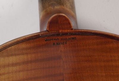 Lot 43 - A French violin labelled Gustave Villaume