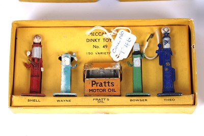 Lot 71 - A Dinky Toys No. 47 Road Signs set; and a No. 49 Petrol Pump set