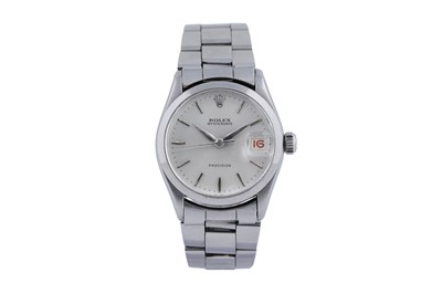 Lot 432 - Rolex Oysterdate Precision: a stainless steel cased manual wind wristwatch