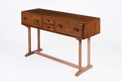 Lot 653 - Lucian Ercolani for Ercol: a mid-20th Century elm and ash console table
