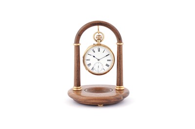 Lot 610 - F. Lateulere: an 18ct yellow gold cased open faced pocket watch