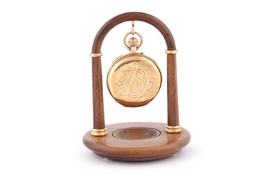 Lot 610 - F. Lateulere: an 18ct yellow gold cased open faced pocket watch