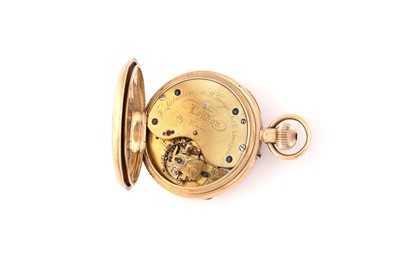Lot 610 - F. Lateulere: an 18ct yellow gold cased open faced pocket watch