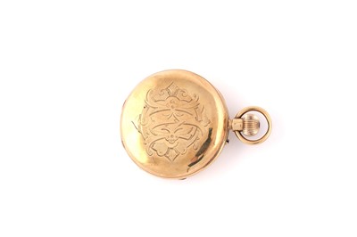 Lot 610 - F. Lateulere: an 18ct yellow gold cased open faced pocket watch