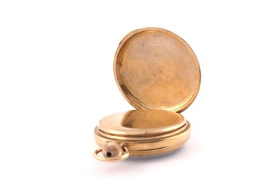 Lot 610 - F. Lateulere: an 18ct yellow gold cased open faced pocket watch