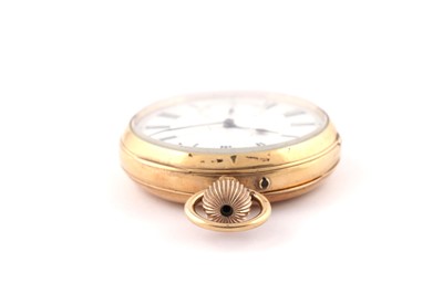 Lot 610 - F. Lateulere: an 18ct yellow gold cased open faced pocket watch