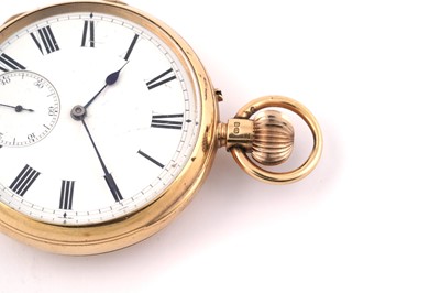 Lot 610 - F. Lateulere: an 18ct yellow gold cased open faced pocket watch