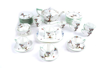 Lot 338 - A Shelley 'Crabtree' pattern part tea service