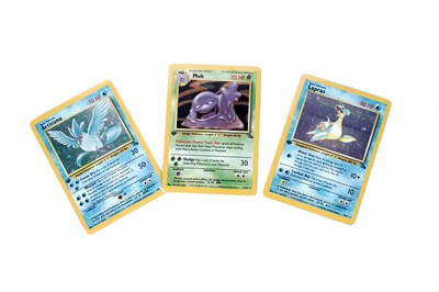 Lot 326 - Three first edition shiny Fossil set Pokémon cards