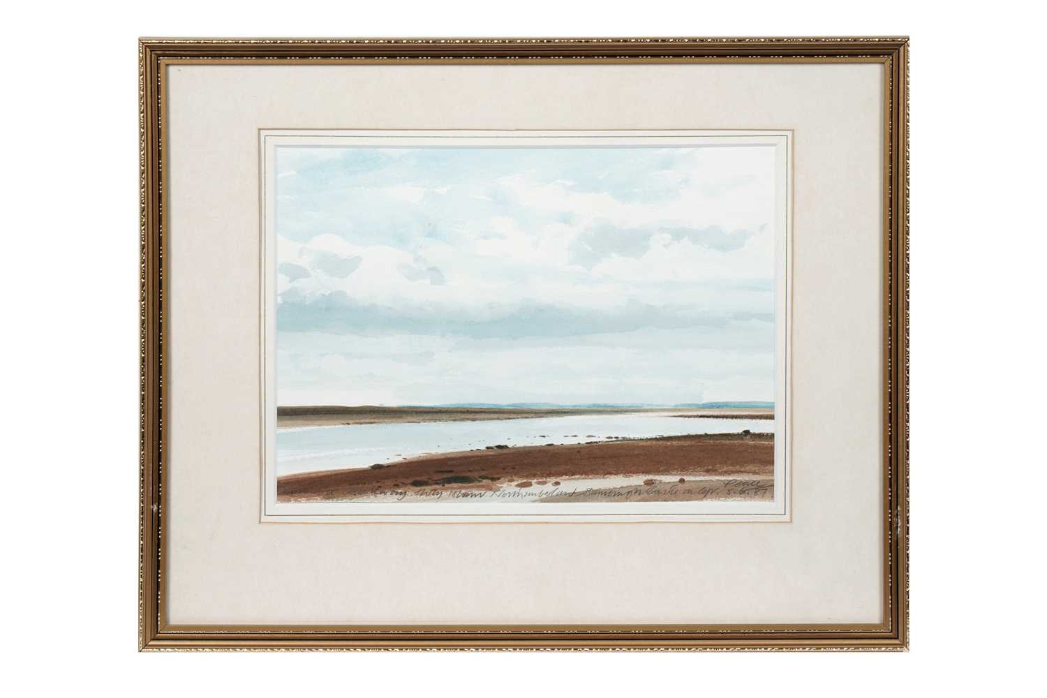 Lot 975 - John Peace - From the Causeway, Holy Island | watercolour