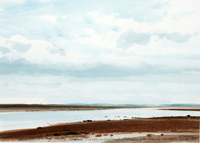 Lot 975 - John Peace - From the Causeway, Holy Island | watercolour