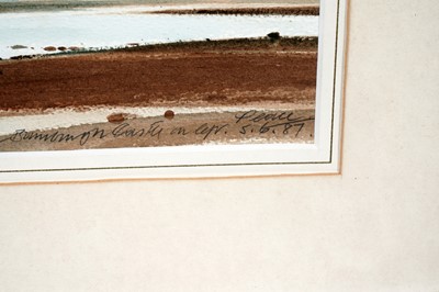 Lot 975 - John Peace - From the Causeway, Holy Island | watercolour