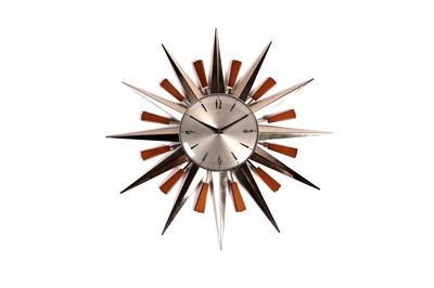 Lot 685 - Metamec: a circa 1960’s ‘Sunburst’ quartz wall clock