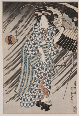 Lot 31 - Utagawa Kunisada - Fujikawa & Natsu | woodblock print